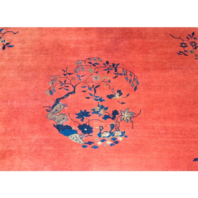 Red Early 20th Century Chinese Art Deco Rug For Sale - Image 8 of 14