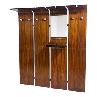 Large Coat Hanger with Mirror and Console, Italy, 1960s For Sale