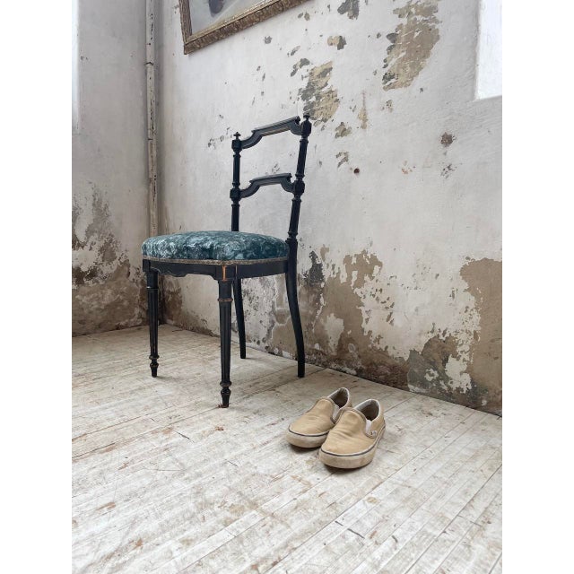 Napoleon III Chair in Blue Velvet, 1890s For Sale - Image 15 of 18