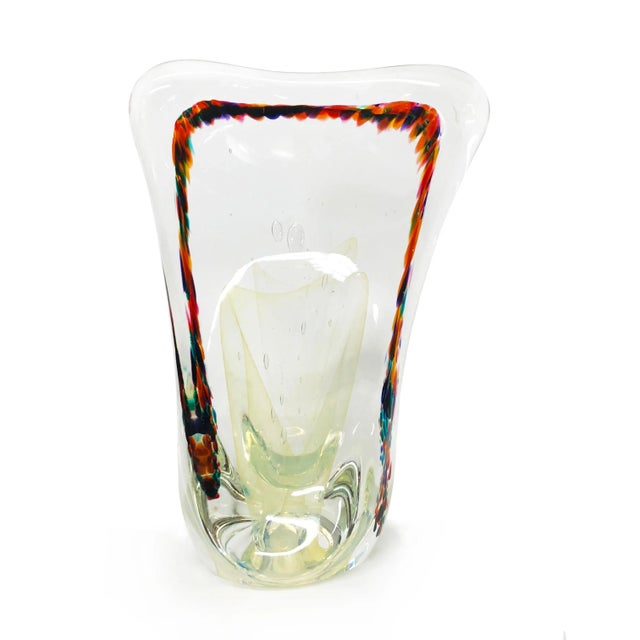 Red Mid Century Blown Glass Sculpture Signed by Rollin Karg For Sale - Image 8 of 8