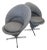 Attributed to Verner Panton Cone Chairs Re-upholstered in Gray Wool Flannel For Sale