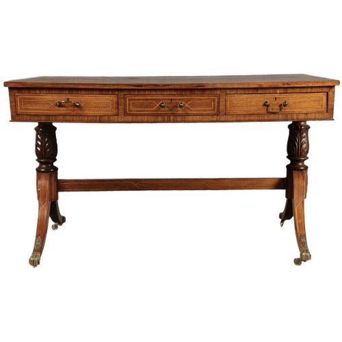 Antique English Mahogany Desk, 19th Century For Sale