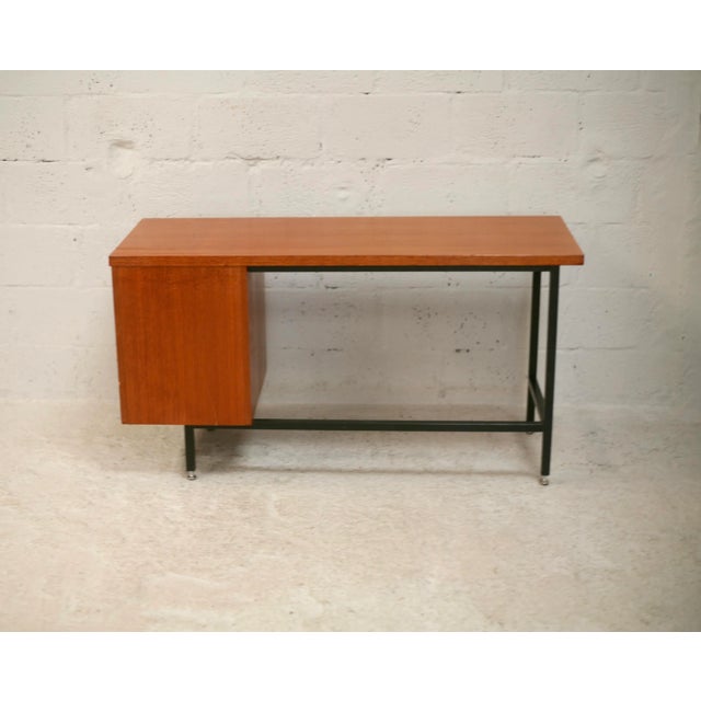 Wood and Steel Desk, France, 1960 For Sale - Image 6 of 18