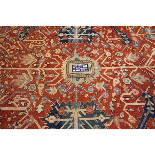 Late 18th Century Antique Serapi Rug 10'1'' x 13'5'' For Sale - Image 10 of 11
