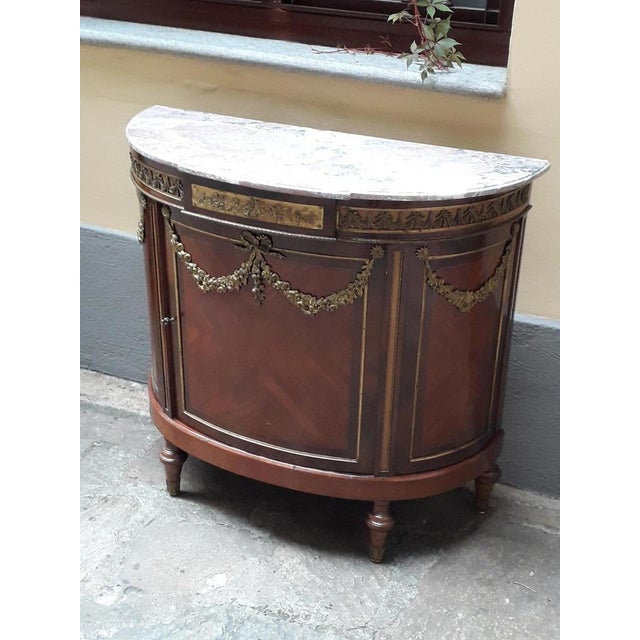 Napoleon III Half-Moon Chest of Drawers For Sale - Image 4 of 17