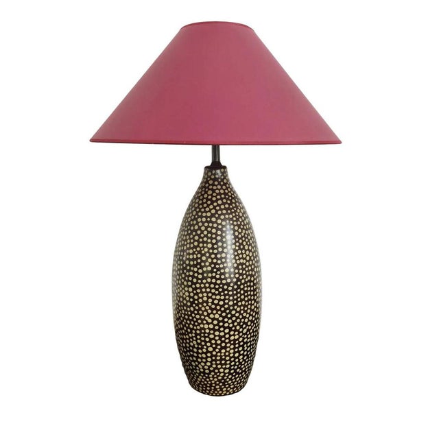 Chulucanas Handcrafted Ceramic Table Lamp, Peru, Dated 2005, 2000s For Sale - Image 12 of 12