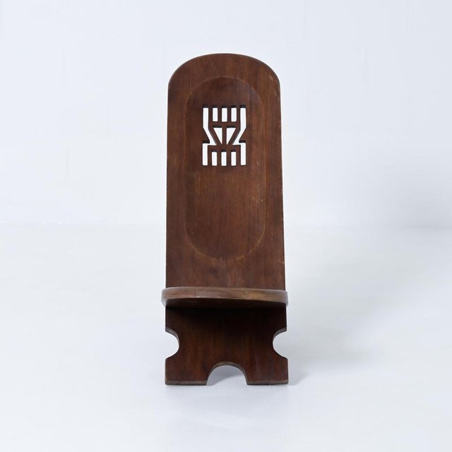Rustic Wooden African Chair, 1970s For Sale - Image 4 of 18