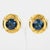 Contemporary Sonia Rykiel Clip Earrings Gilded Metal and Blue Crystal Rhinestones For Sale - Image 3 of 7