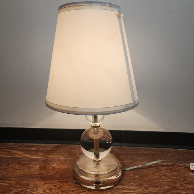 Mid-Century Modern Vintage Robert Abbey Mid-Century Modern Table Glass Table Lamp For Sale - Image 3 of 8