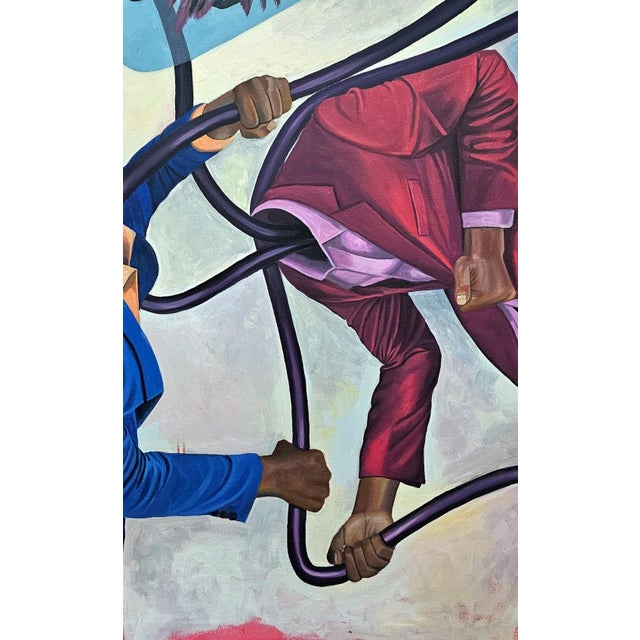 Contemporary Three-Ni-Ty, Surrealism Painting by Macaulay Barnabas (2025) Acrylic on Canvas For Sale - Image 3 of 4