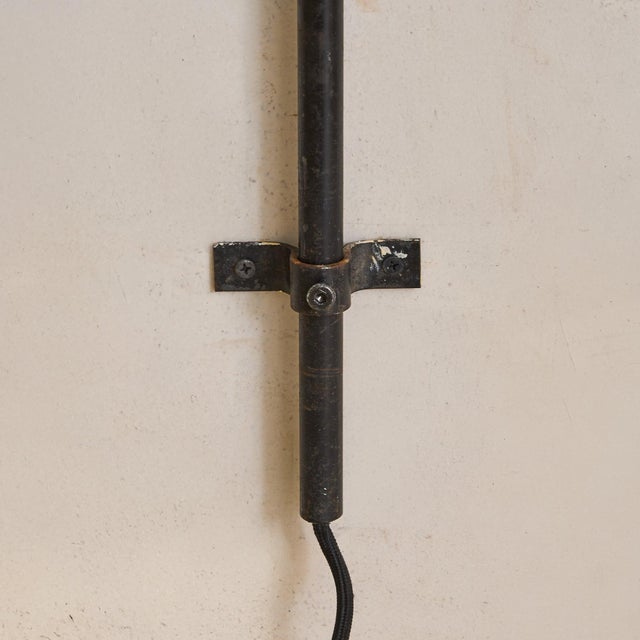 French Artisan-Made Iron Potence Wall Light, 1960s For Sale In Chicago - Image 6 of 8