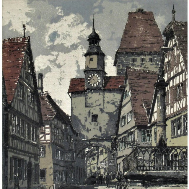 Realism Hans Figura, Rothenburg, Germany, Circa 1950 For Sale - Image 3 of 7