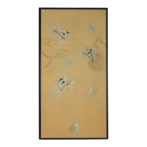 Early 20th Century Chinese Silk Embroidery with Dragons
