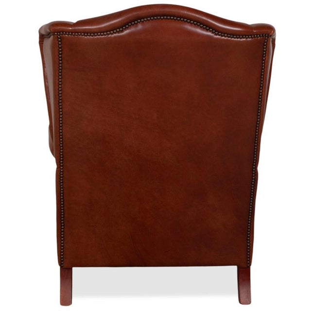 Vintage Chesterfield Cognac Leather Armchair For Sale - Image 11 of 14