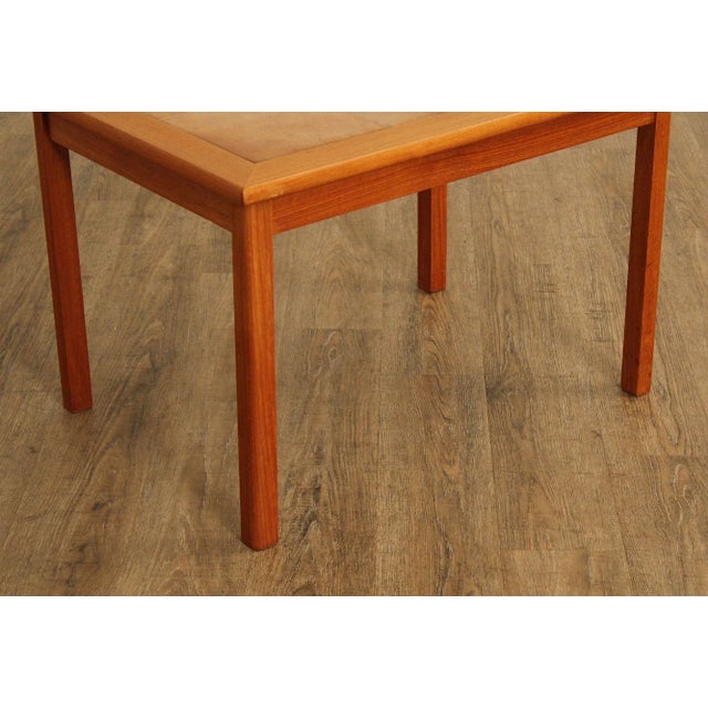 Brown M°belfabrikken Toften Danish Modern Tile-Top Teak Side Table For Sale - Image 8 of 12