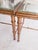 Vintage Hollywood Regency Iron Bronze Faux Bamboo Convertible Oval Coffee/sideTable For Sale - Image 13 of 13