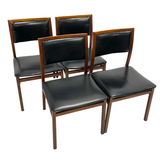 Vintage Wooden Chairs in Skai, Italy, 1960s, Set of 4 For Sale