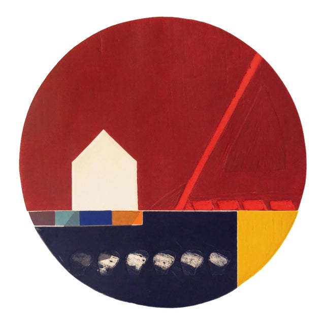 Gary Shaffer "In Between The Houses III" Collagraph Exhibited at Boston Printmakers Exhibition For Sale