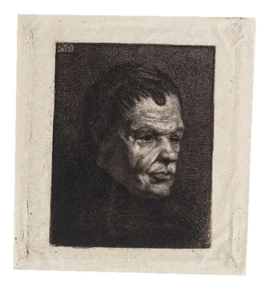 Auguste Danse, Portrait, Etching, Late 19th Century