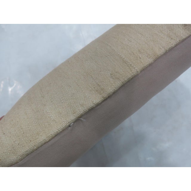 Early 21st Century Cream Lumbar Kilim Pillow For Sale - Image 5 of 5