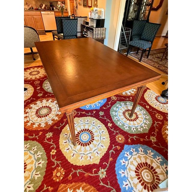Random Harvest Lyon Walnut Refectory Dining Table For Sale - Image 9 of 17