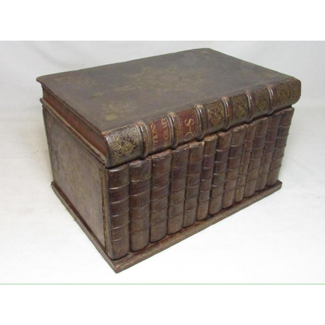 Antique French leather book box, c.1900 This is an interesting box made from 18th century books. The large book which...