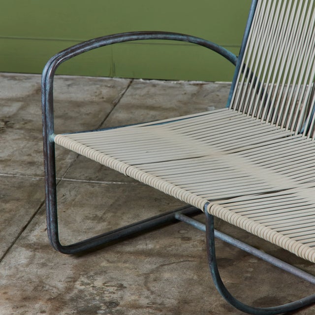 Walter Lamb for Brown Jordan Vinyl Bronze Patio Settee For Sale - Image 10 of 18