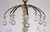 Antique French Brass and Glass Drop Chandelier from Unbekannt, 1940s, in Very Good conditions. Designed 1920 to 1949 I...
