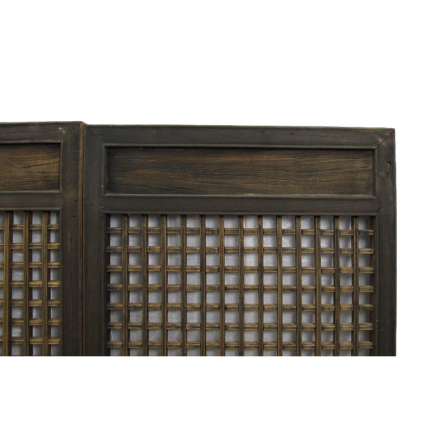 Pair of Antique Chinese Latticed Screen Panel 1 For Sale - Image 4 of 6