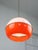 Italian Space Age Orange Acrylic Glass and Brass Pendant Lamp, 1970s For Sale - Image 17 of 18