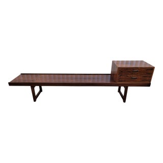 Mid Century Extra Long Bruksbo Rosewood Bench For Sale