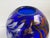 Mid 20th Century Cobalt Blue Art Glass Vase With Multicolor Swirls and Gold Sparkle, Murano Style For Sale In Orlando - Image 6 of 7