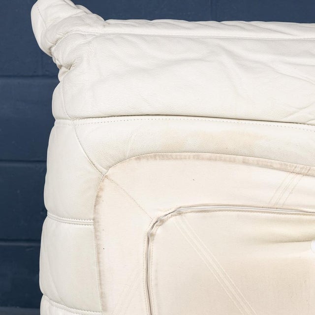 Cream Leather Togo 2-Seater Sofa by Michel Ducaroy for Ligne Roset, 2000 For Sale - Image 6 of 18