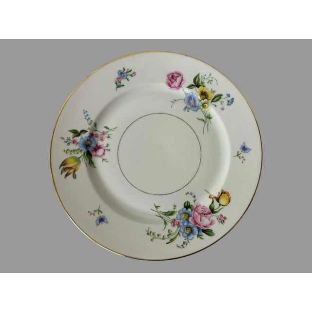 Ceramic Mid 20th Century Heinrich Selb Bavaria Floral Decorated Dinner Plates- Set of 6 For Sale - Image 7 of 10