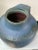 Ceramic Vintage Blue Vase For Sale - Image 7 of 10