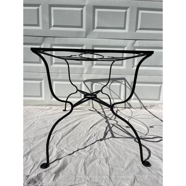 Hollywood Regency Vintage Salterini Style Petit Outdoor Dining Table For Sale - Image 3 of 9