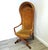 1970s French Revival Porter’s Canopy Chair in Fruitwood and Ochre Velvet For Sale - Image 10 of 11