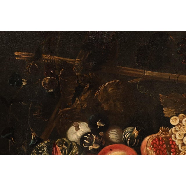 Michele Pace, Detto Michelangelo Del Campidoglio, Cerchia Di, Still Life with Fruit Peace, 1680, Oil on Canvas For Sale - Image 6 of 15