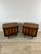 This mid century modern pair of nightstands features hardwood construction, walnut veneer with original finish, two...