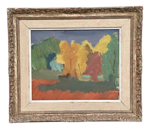 Rune Pettersson, Abstract Landscape, 1950s, Oil Painting on Canvas, Framed