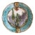 Antique French Majolica Plate, Joan of Arc, Gloire Honneur Liberté Patrie, Late 19th Century For Sale