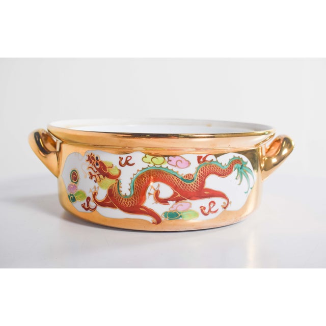 Chinese Porcelain Pot with Two Handles, 1920 For Sale - Image 8 of 11