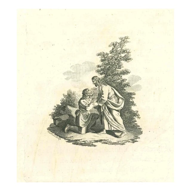 Philip Audinet, Scene from the Gospel, Original Etching, 1810 For Sale