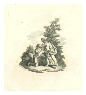 Philip Audinet, Scene from the Gospel, Original Etching, 1810