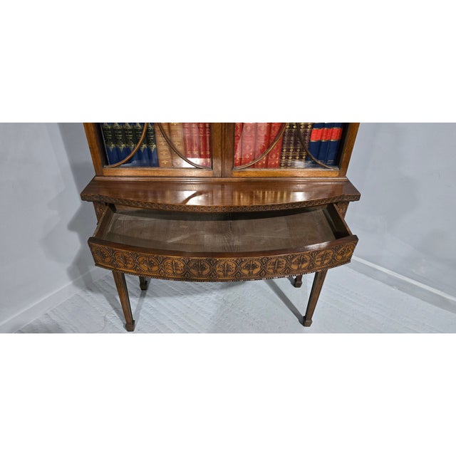 Adams Mahogany Bookcase on Stand, 1880s For Sale - Image 11 of 18
