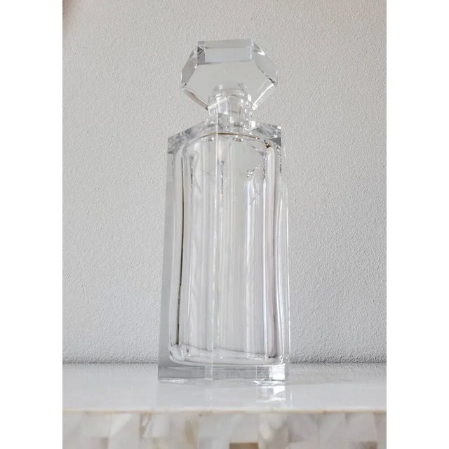 Transparent Kosta Swedish Art Deco Crystal Art Glass Decanter For Sale - Image 8 of 11