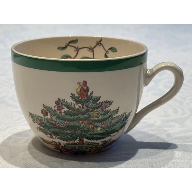 Cream 1970s Made-in England Spode Christmas Tree Place Setting for 12 - 60 pcs For Sale - Image 8 of 12