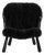 Clam Easy Chair in Black Colored Wood and Sheepskin by Arnold Madsen, 1944 For Sale