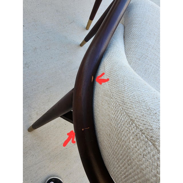 Antique White Mid Century Looking Chairs For Sale - Image 8 of 12