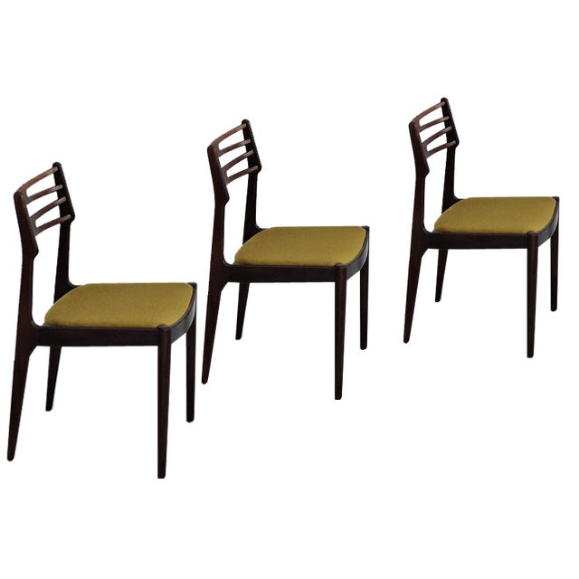 Danish Model 101 Dining Chairs by Johannes Andersen, 1960s, Set of 3 For Sale